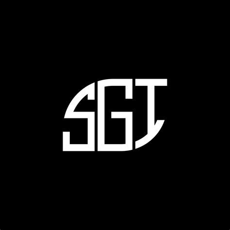 SGI letter logo design on black background. SGI creative initials ...