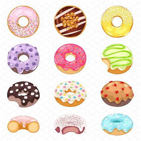 Premium Vector Clipart Kawaii Donuts Cute Donut Clip Art Etsy Canada | Porn Sex Picture