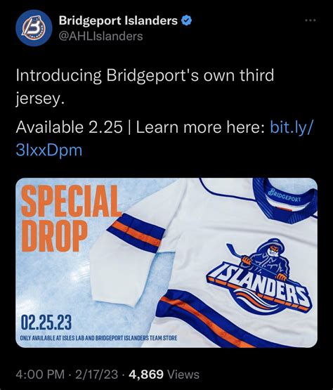 Bridgeport Islanders reveal new alternate jerseys : r/hockeyjerseys