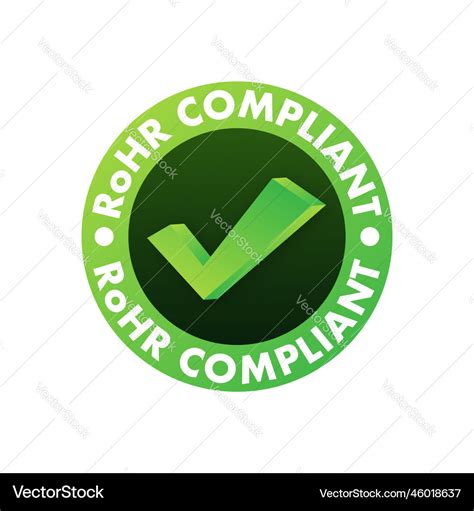 Rohs compliant symbol label quality mark rohs Vector Image