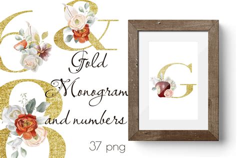 Floral Alphabet Png Clipart, Monogram Graphic by GingerNatyArt · Creative Fabrica