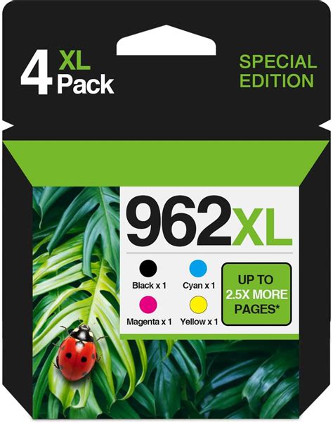 962XL Ink Cartridges Combo Pack Remanufactured Replacement for HP 962 XL 962XL Ink Cartridges ...