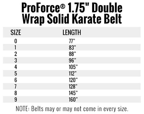 ProForce® 1.75" Double Wrap Solid Karate Belt