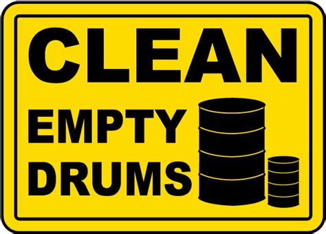 Clean Empty Drums Sign G4840 - by SafetySign.com