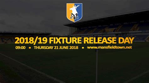 Fixtures released tomorrow (Thursday) morning - News - Mansfield Town