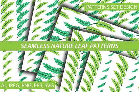 Seamless Nature Leaf Patterns Graphic by SIKEY STUDIO · Creative Fabrica