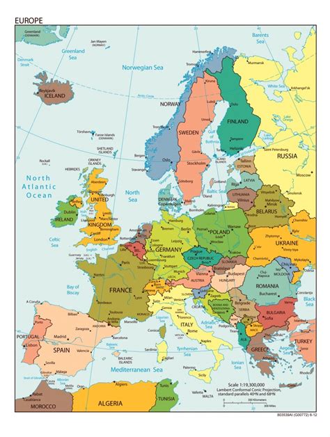 Europe Map With Cities Printable - Printable Maps