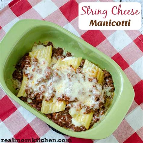 String Cheese Manicotti | Real Mom Kitchen