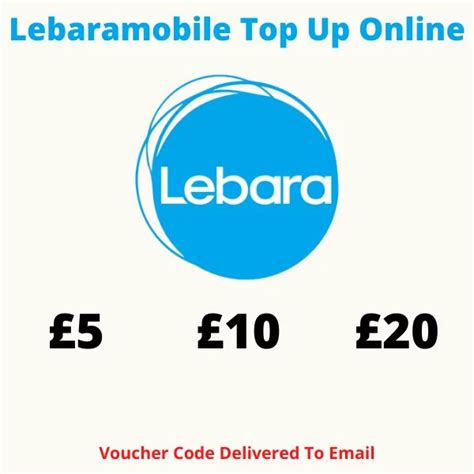 Lebara Top Up Online - Buy £5, £10, £20 Voucher Code PayPal