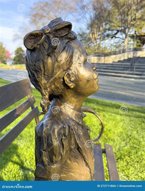 Upper Portion of the Bronze Ruby Bridges Sculpture by Gary Lee Price at the Dallas Arboretum in ...