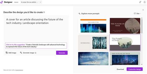 so you can create unique designs with AI thanks to Microsoft Designer ...