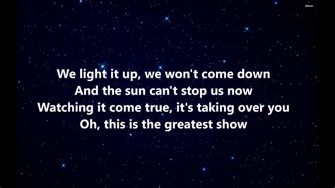 The Greatest Show(Lyrics On Screen) - YouTube