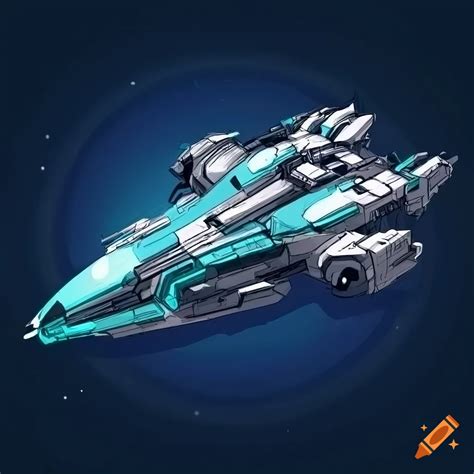 Sci-fi anime space ship design on Craiyon