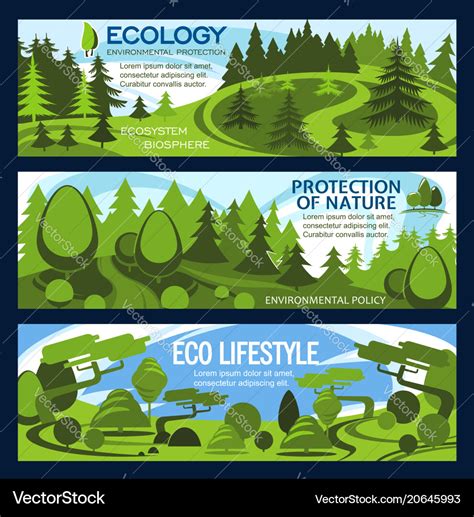 Nature protection banner for ecology conservation Vector Image