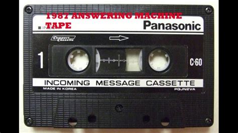 1987 Answering Machine Tape - YouTube