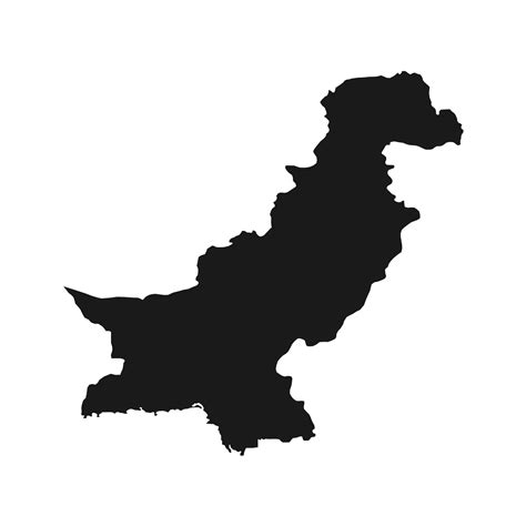 Vector Illustration of the Black Map of Pakistan on White Background 5091040 Vector Art at Vecteezy