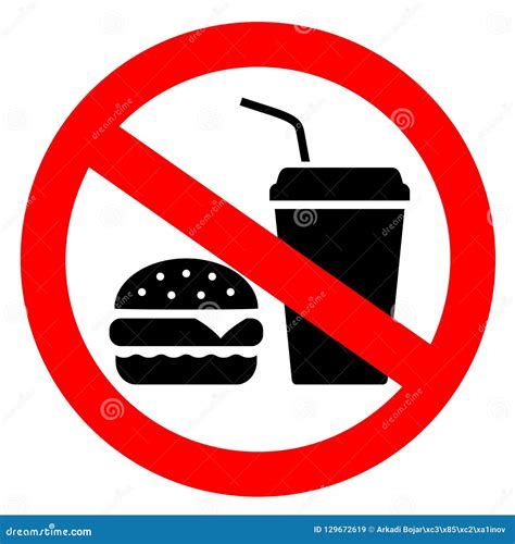 No Eating Sign. No Food. Royalty-Free Cartoon | CartoonDealer.com #82557176