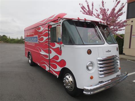 1964 Grumman GMC Aluminum Step Van Food Truck with Flames by Food truck fabricator Blackrock and ...