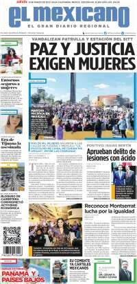 Newspaper El Mexicano - El Gran Diario Regional (Mexico). Newspapers in ...