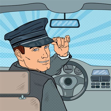 Taxi driver cartoon vector free download