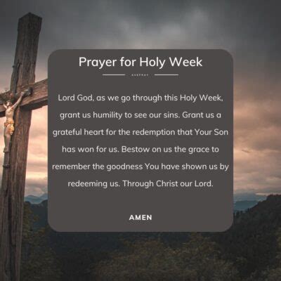 Prayer for Holy Week