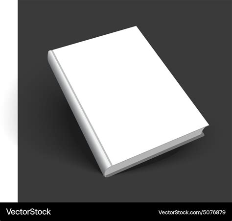 Blank cover of book Royalty Free Vector Image - VectorStock