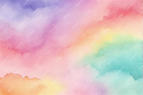 Premium AI Image | pastel watercolor clouds background