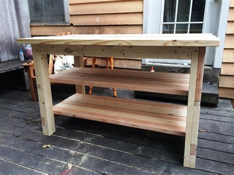 Rustic Kitchen Island - Built by House Food Baby | Ana White