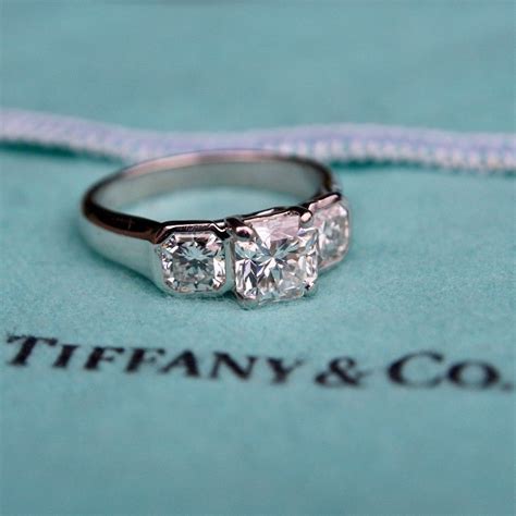 Tiffany Lucida Three Stone Diamond Engagement Ring | Unique diamond engagement rings, Diamond ...