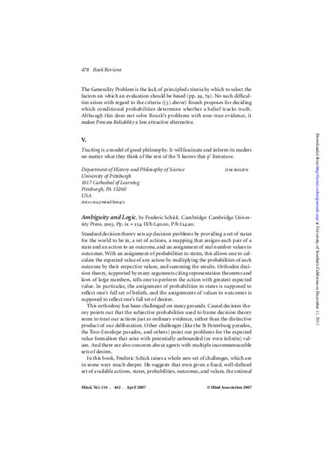 (PDF) Review of Ambiguity and Logic by Frederic Schick | Kenny Easwaran ...