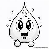 Water Droplet Coloring Page sketch template