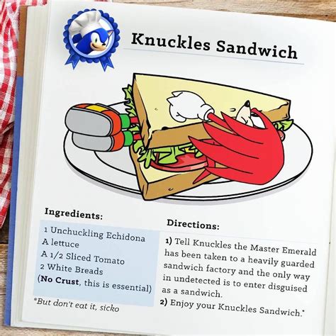 Today's Recipe: A Knuckles Sandwich : r/gaming