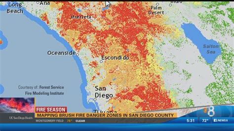 Mapping the brush fire danger zones in San Diego County - CBS News 8 ...