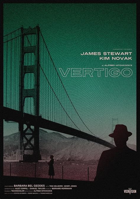 Alfred Hitchcock Vertigo Movie Poster - A3 Giclee Illustrated Film Art ...