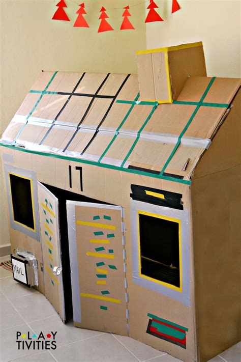 How To Build The Most Simple Cardboard House - PLAYTIVITIES | Cardboard ...