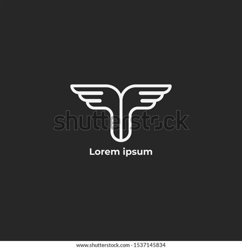 Wings Logo Design Template Black White Stock Vector (Royalty Free) 1537145834 | Shutterstock