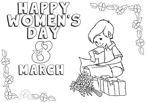 Happy Womens Day Coloring Pages | International womens day, Coloring pages, Coloring pages for kids