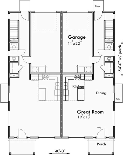 Stylish Main Floor Plan for D-608 Duplex House