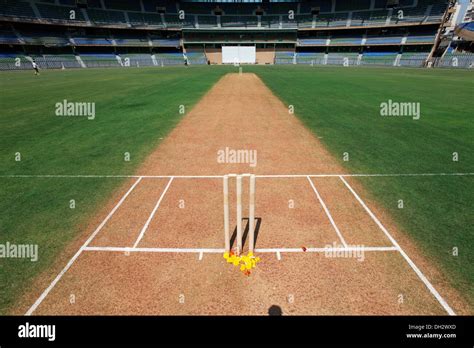 Cricket Pitch Detail Stock Photos & Cricket Pitch Detail Stock Images ...