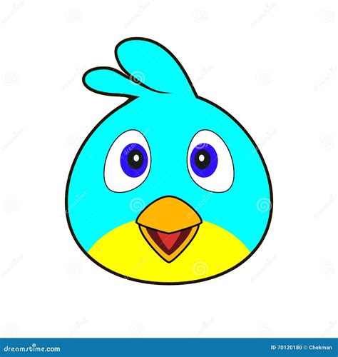 Face of Happy Bird - Illustration. Stock Illustration - Illustration of funny, childish: 70120180