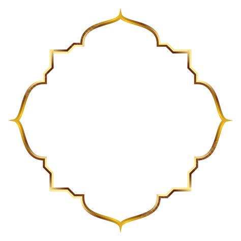 Golden Islamic Frame Design Concept Clipart Vector, Frame Clipart ...