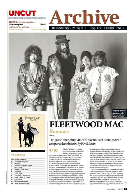 Fleetwood Mac News: FLEETWOOD MAC | STEVIE NICKS: Rumours Reviewed