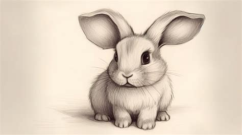 Drawing Pencil Bunny In Art Backgrounds | JPG Free Download - Pikbest