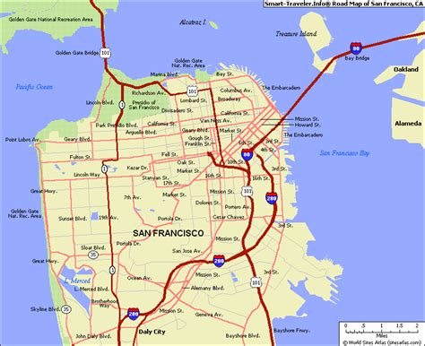 Map of San Francisco California - TravelsMaps.Com