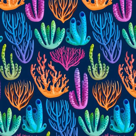 Free Vector | Colorful coral pattern