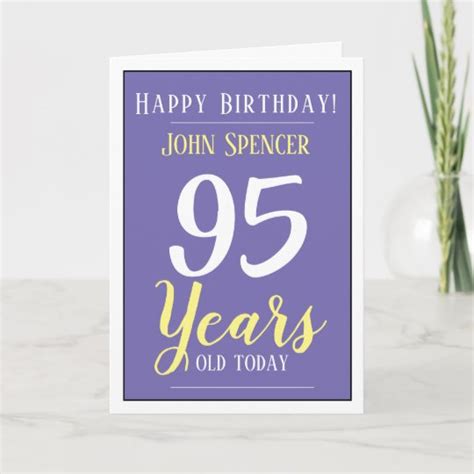 Happy Birthday 95 Years Old Card | Zazzle.co.uk