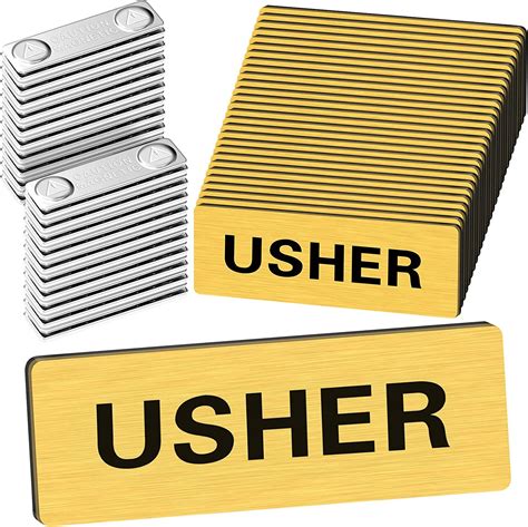 30 Pack Magnetic Usher Pins for Church Usher Badge Name Tag with Magnet Acrylic Usher Name Badge ...