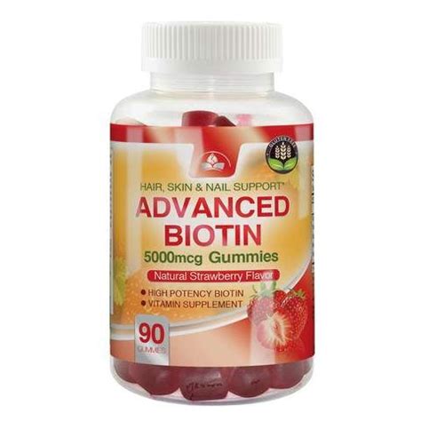 Advanced Biotin Gummies 5000mcg (90 gummies) | Vitamins, Gummies, Flavors