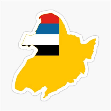 "Flag Map of Manchukuo" Sticker for Sale by mo91 | Redbubble