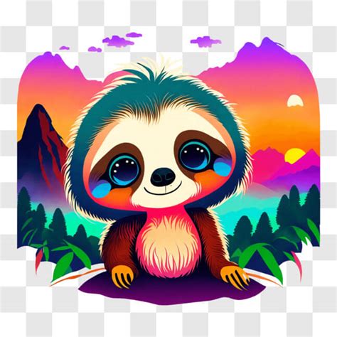 Download Educational Image of a Sloth in its Natural Habitat PNG Online ...